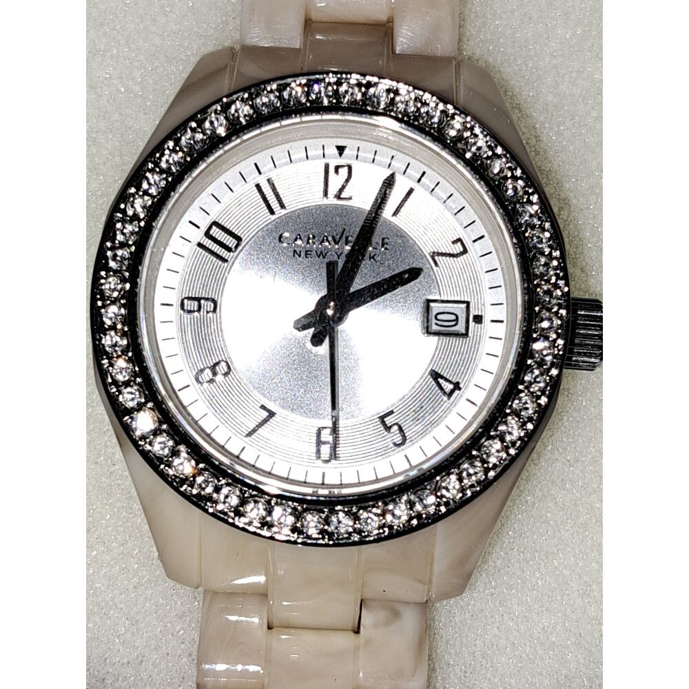 Bulova Caravelle Women's Quartz Beige Resin Watch - Picture 5 of 5